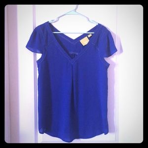 Anthropologie - sz 10 - blue blouse - Maeve